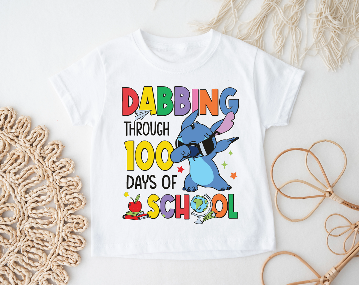 Dabbing 100 days of school with stitch – EA-DesignTX